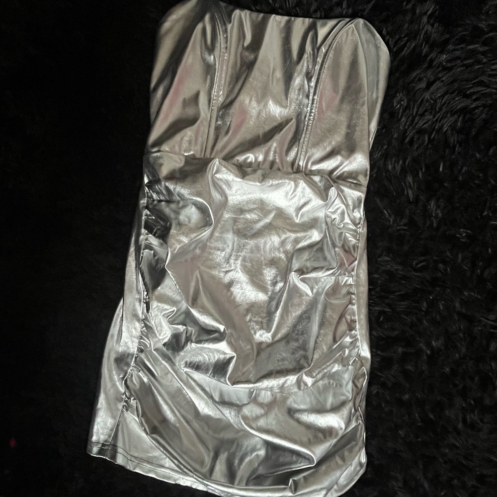 Superdown Metallic Silver Dress